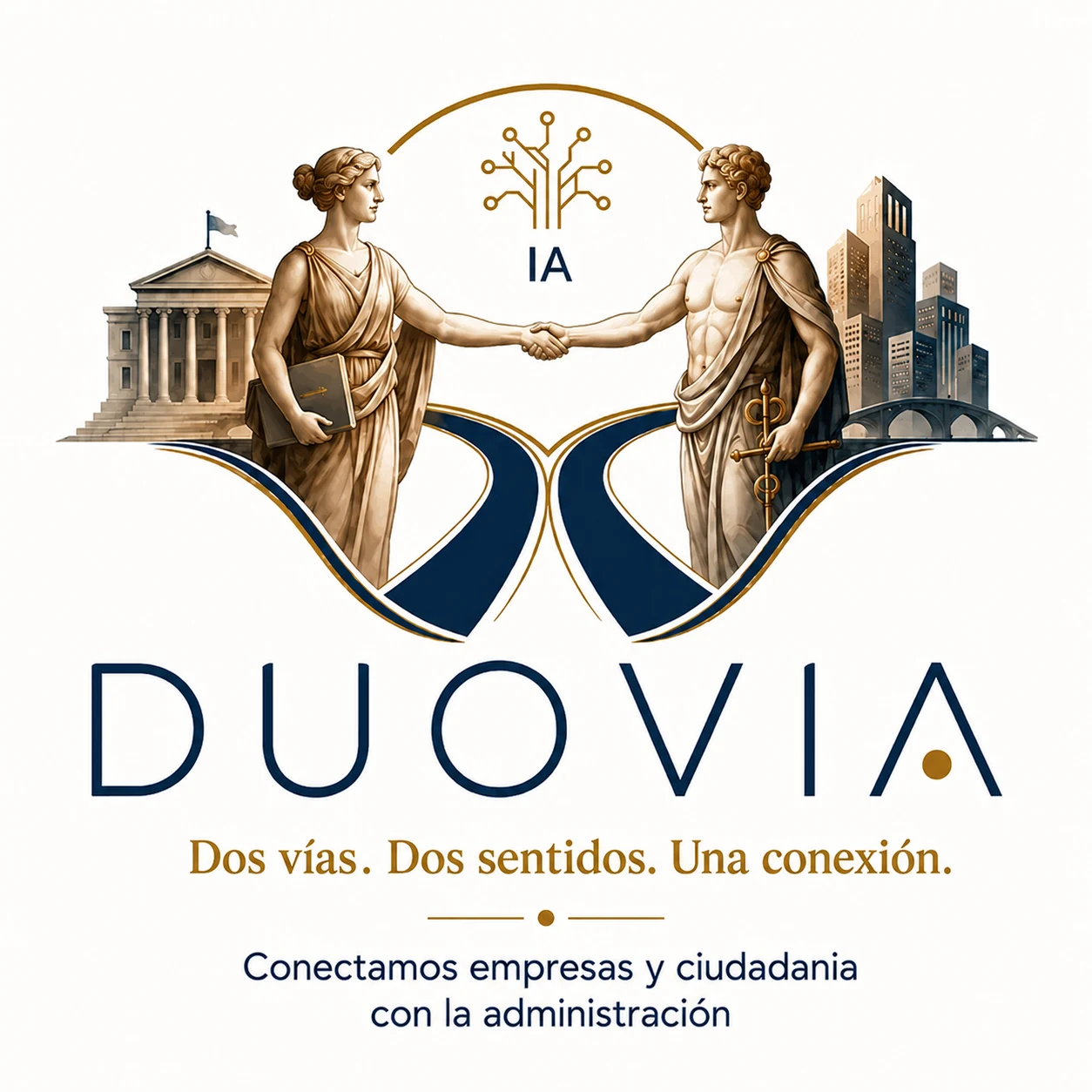 Emblema de DUOVIA: Administració, empreses i ciutadania connectades mitjançant intel·ligència artificial